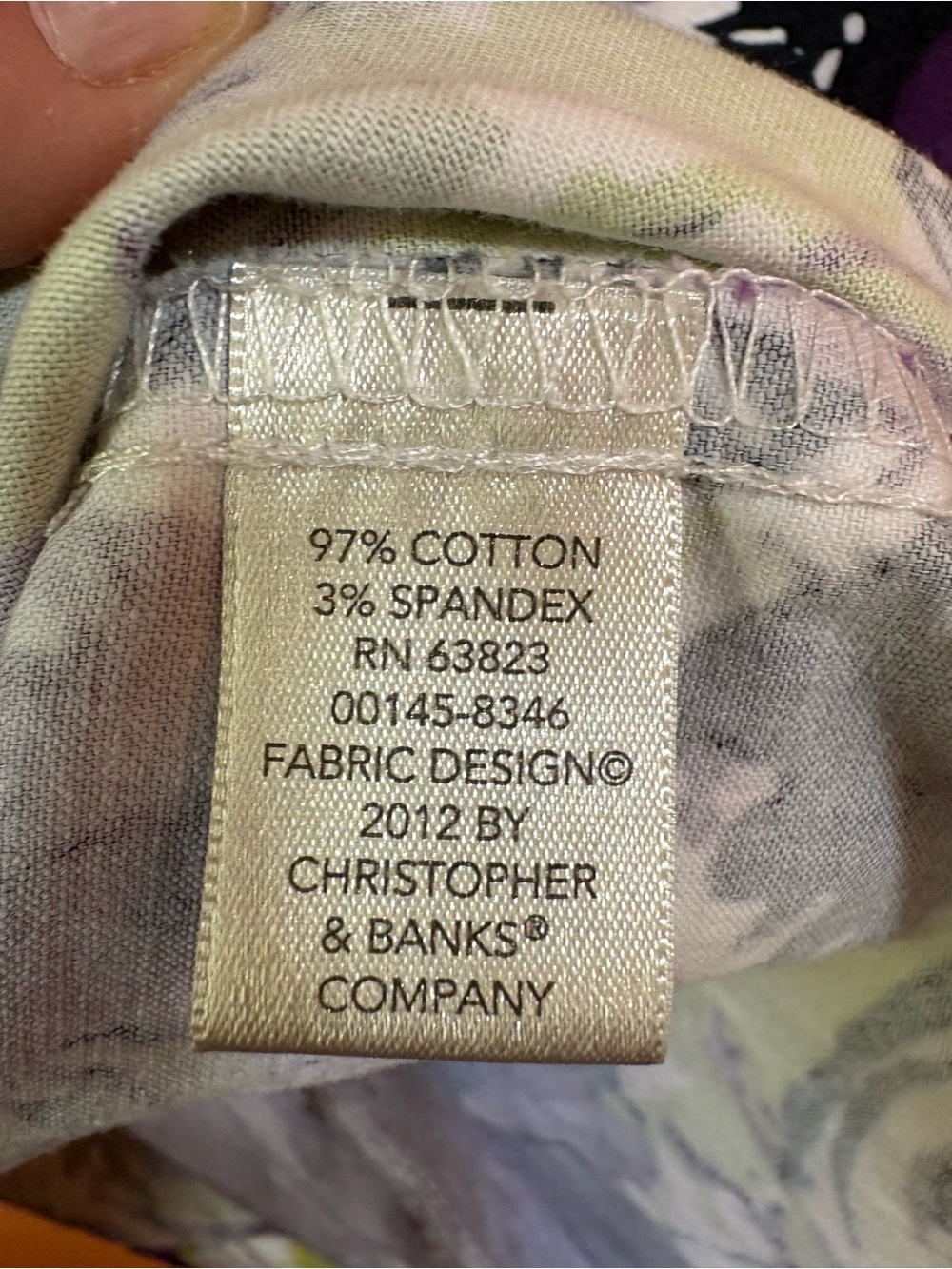 Christopher & Banks Purple and Lime Floral Button-Front Jacket - Picture 3 of 6